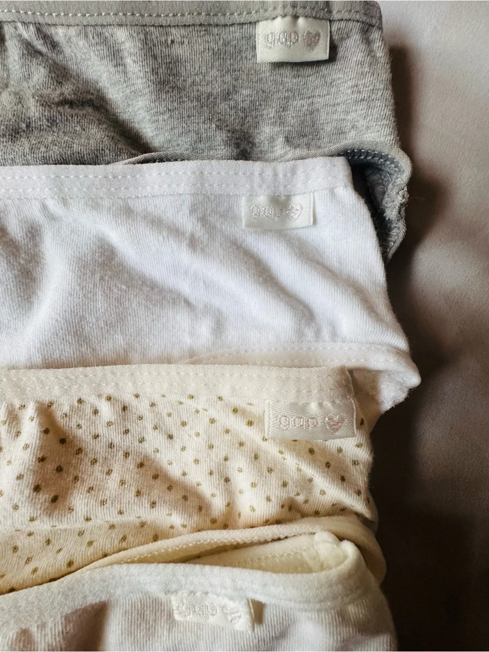 Kids Cotton Briefs - Grey, White & Cream - 5-Pack